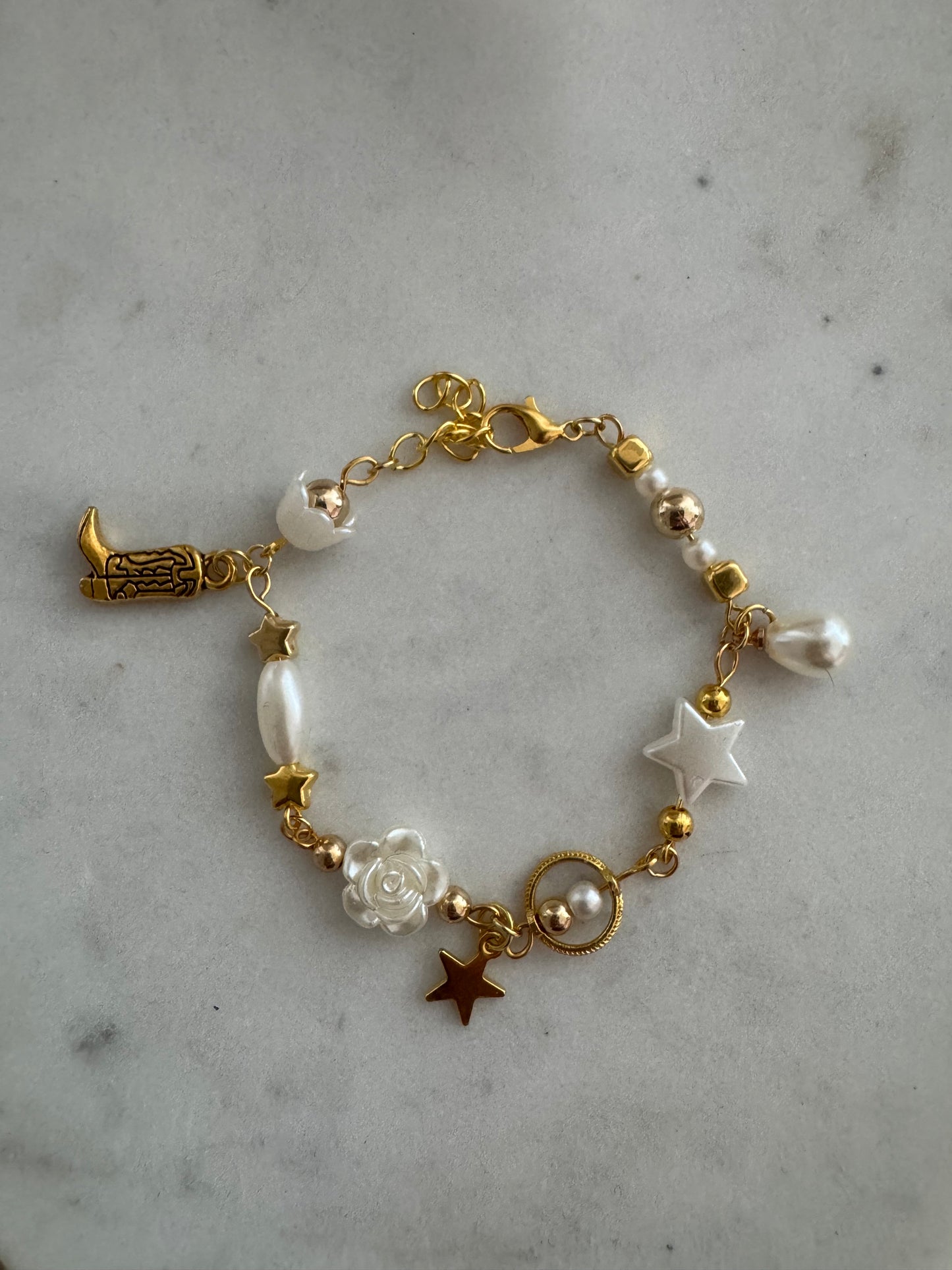 Vintage Boho Charm Bracelet Beige