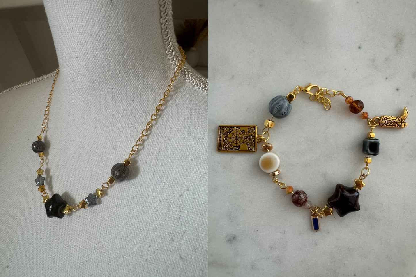 Bracelet & Necklace Set Vintage Style