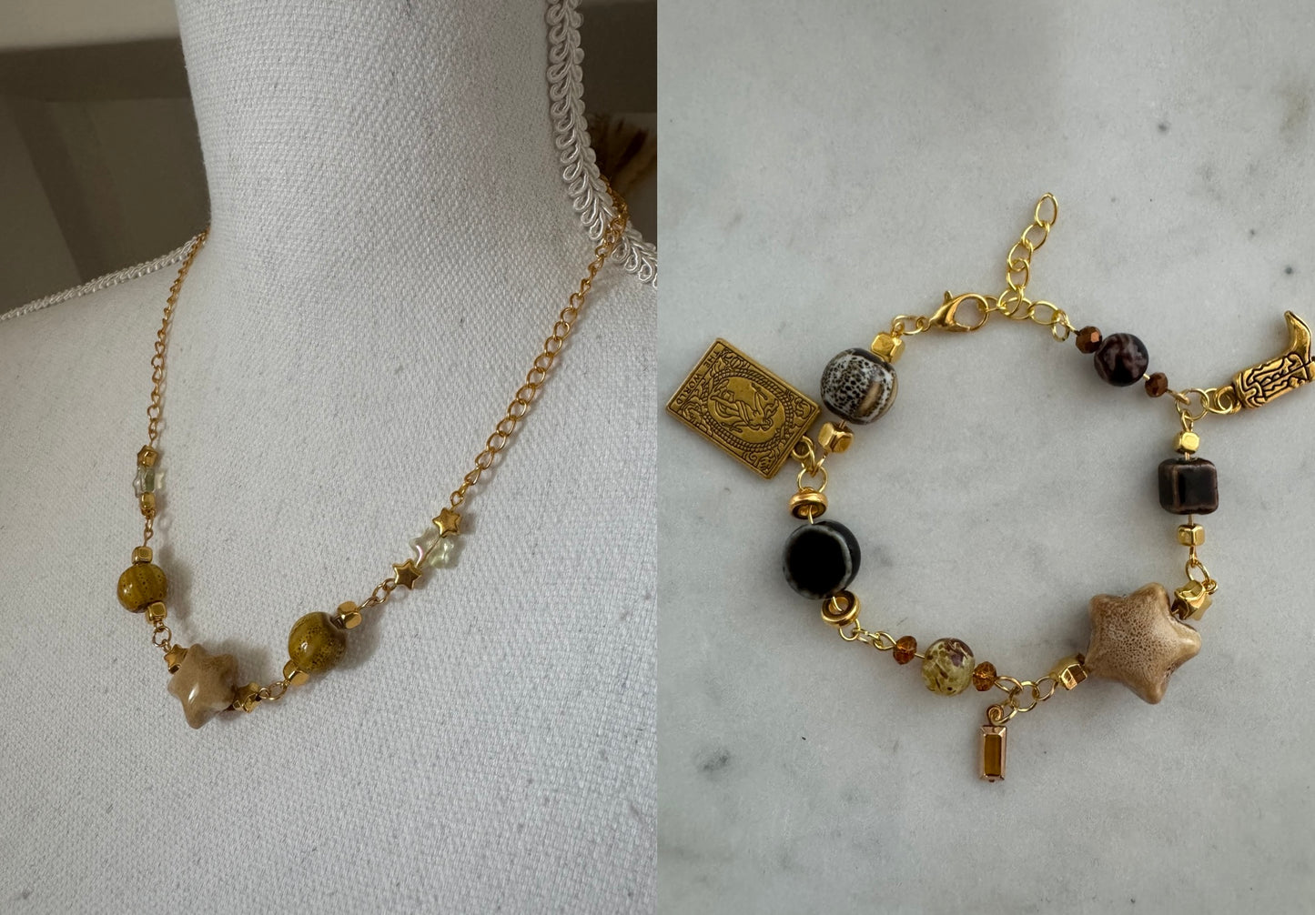 Bracelet & Necklace Set Vintage Style
