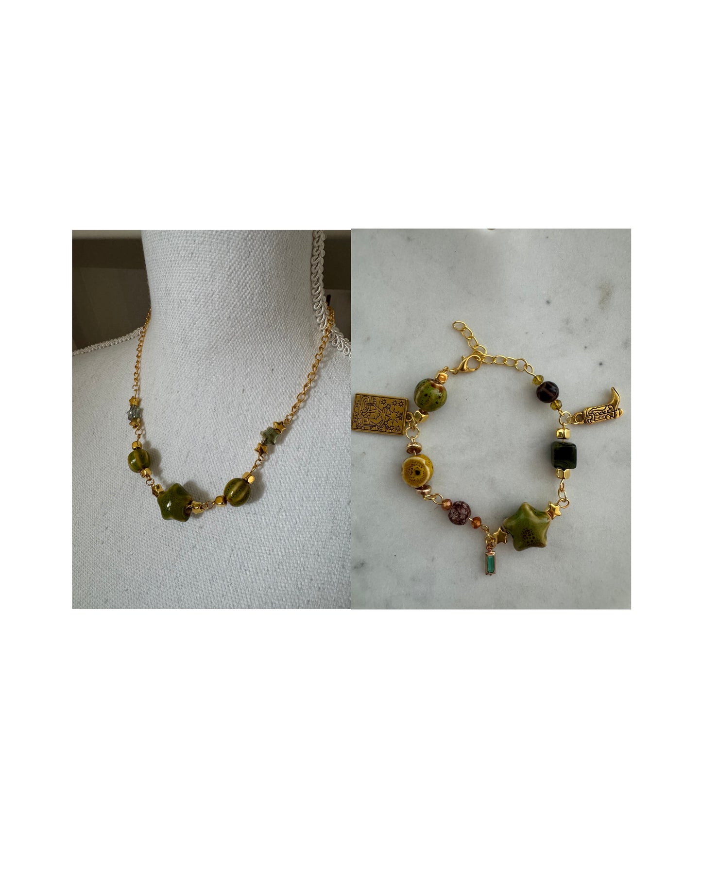 Bracelet & Necklace Set Vintage Style