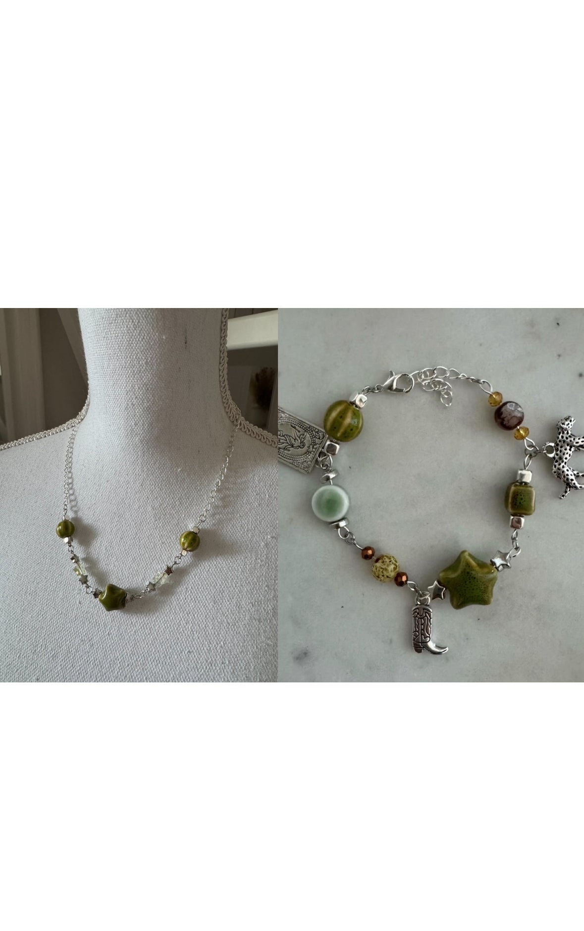 Bracelet & Necklace Set Vintage Style