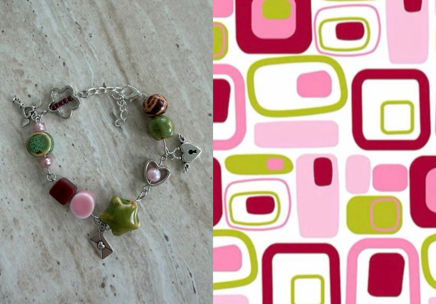 Y2K Charm Love Bracelet 2000er Style