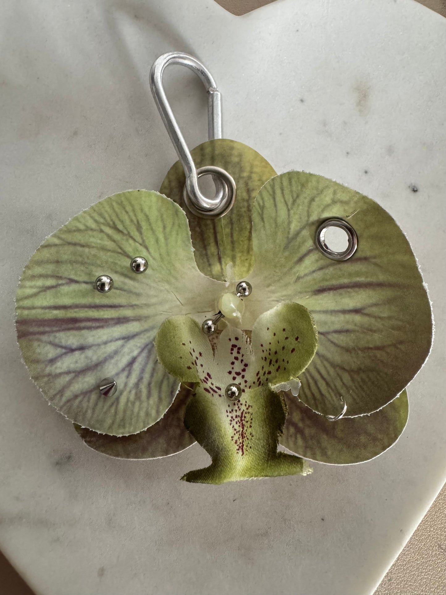 Y2K Handmade Nieten Piercing Orchideen Key Chains