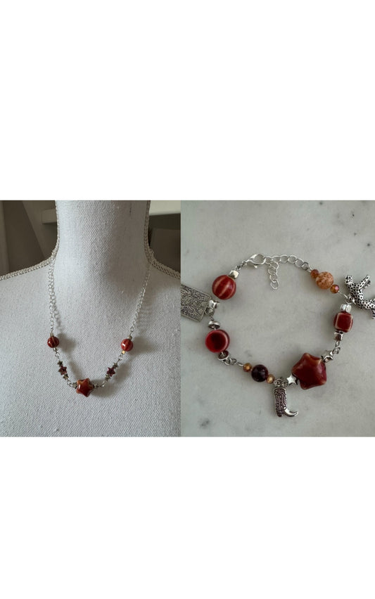 Bracelet & Necklace Set Vintage Style